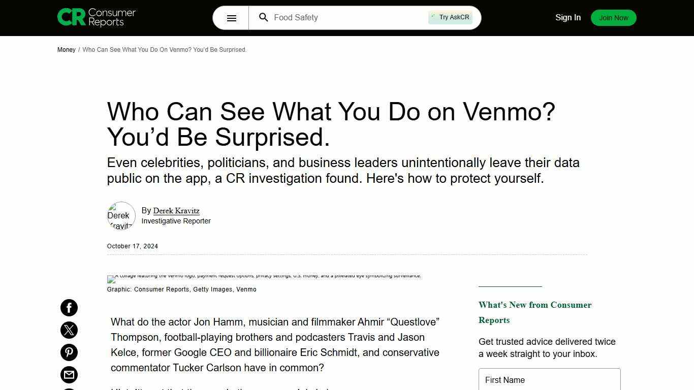 Who Can See What You Do on Venmo? - Consumer Reports