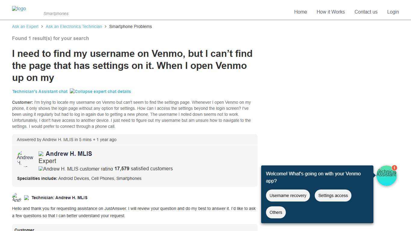 I need to find my username on Venmo, but I can’t find the page that has settings on it. When I open Venmo up on my